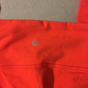 Lululemon orange leggings NWOT